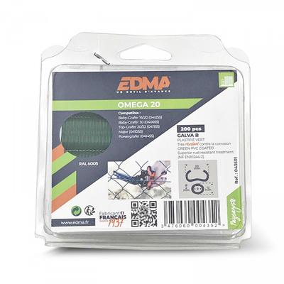 AGRAFES OMEGA 20 GALVA PLASTIFIE (200PC)